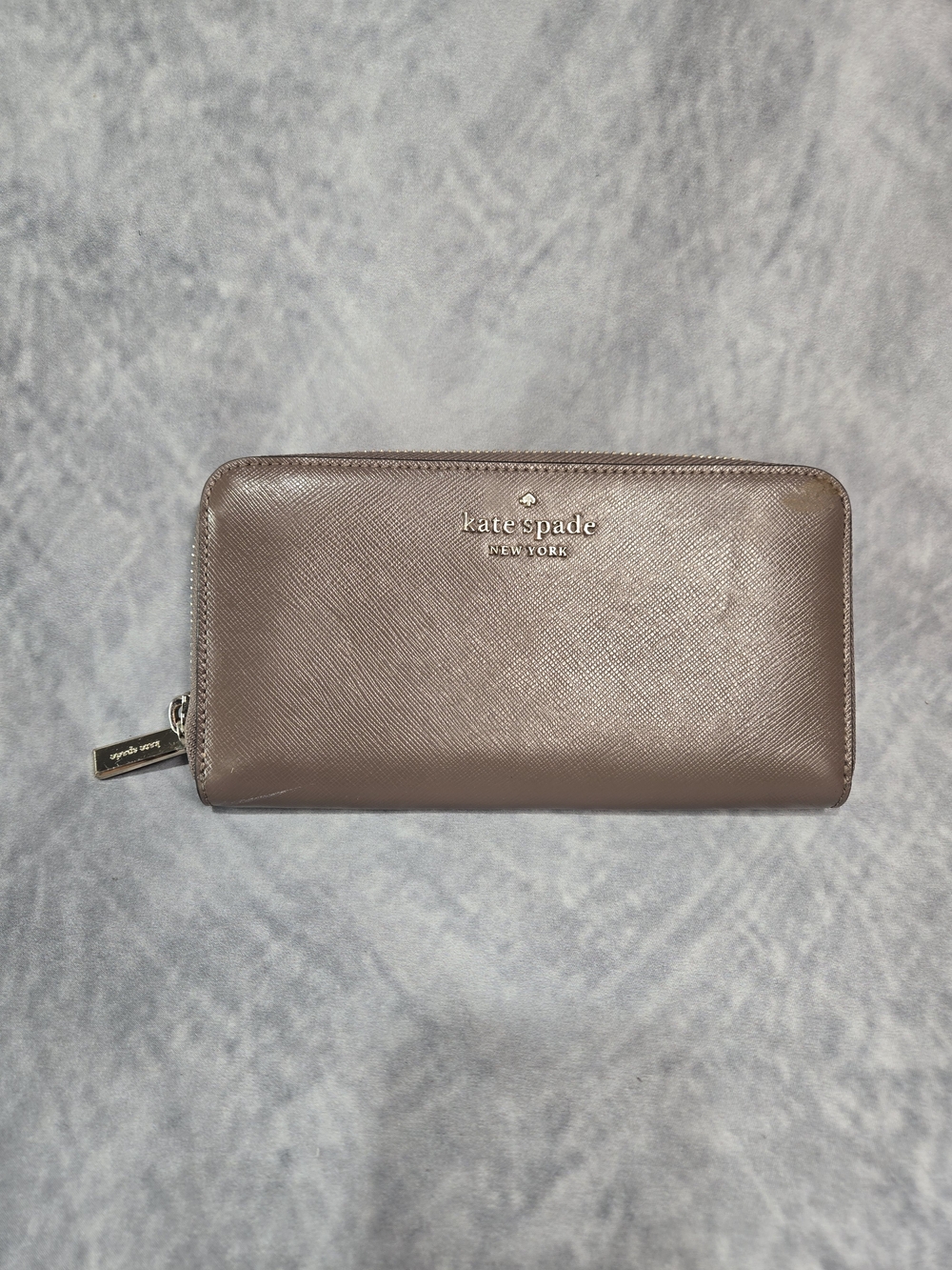kate spade Taupe Zip-Around Wallet